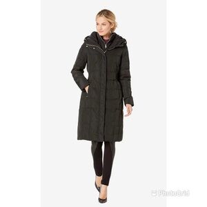 Cole Haan Women's Black Quilted Coat by